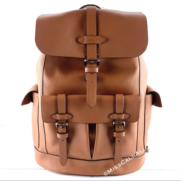 NWT COACH Hudson Backpack Leather Men’s Bag - Antique Nickel Saddle - Picture 1 of 16